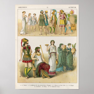 Pôster Vestido grego, de "do der Voelker Trachten", 1864