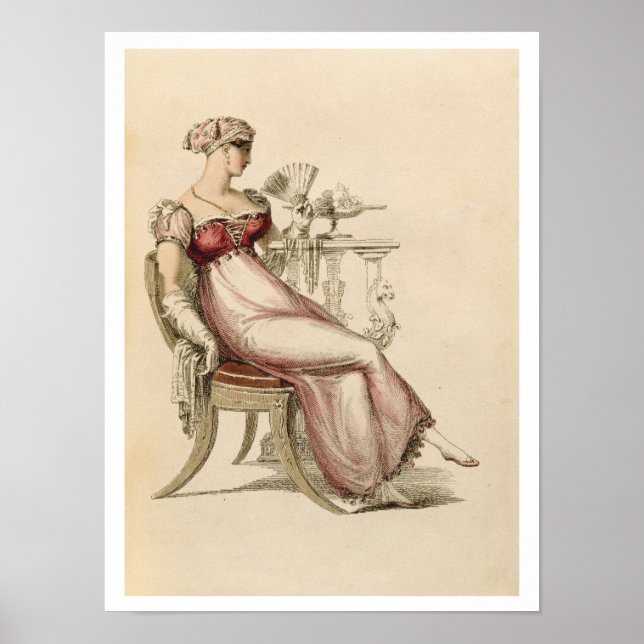 Pôster Vestido ou vestido de bola, placa de moda de Ack (Frente)