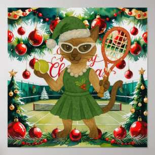 Poster Vestido temático de Natal de tênis para amantes de