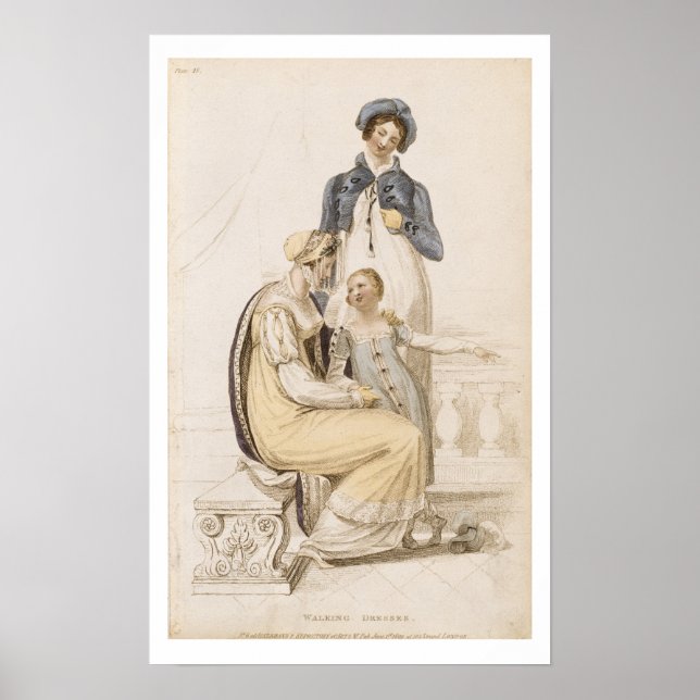 Pôster Vestidos Andando, placa de moda da Ackermann's Re (Frente)