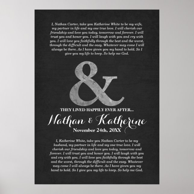 Poster Vestidos de Casamento de Cinza e Prata Feliz Nunca (Frente)