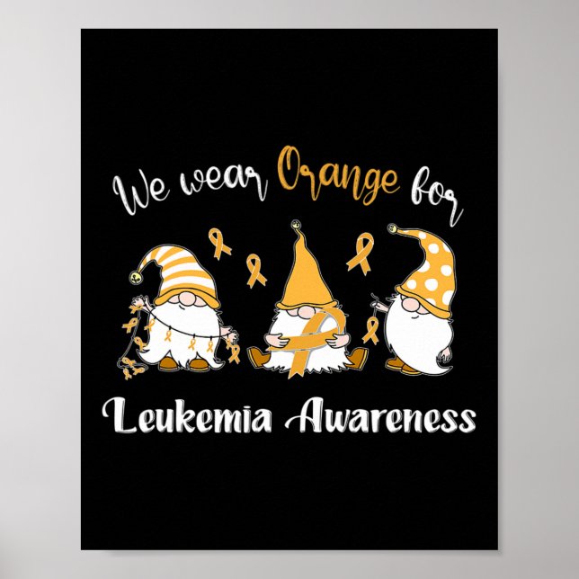 Poster Vestimos Com Laranja Para Sensibilizar A Leucemia (Frente)