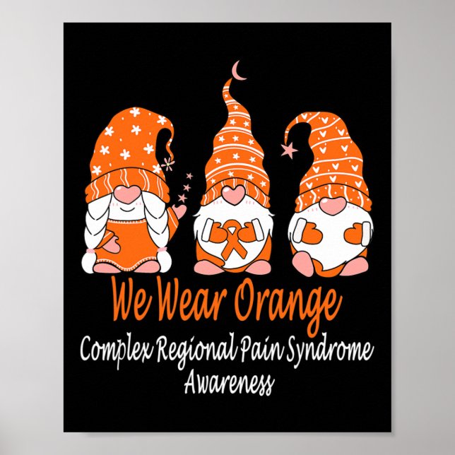 Poster Vestimos Laranja Para A Complexa Síndrome Regional (Frente)