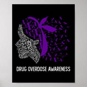Poster Vestimos Roxo Para Sensibilização Para A Sobredosa