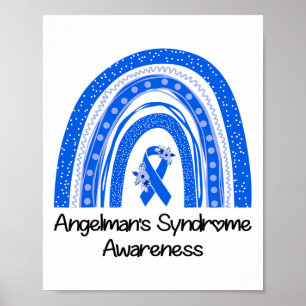 Poster Vestimos Síndrome de Blue Angelman Floral Blue Rib