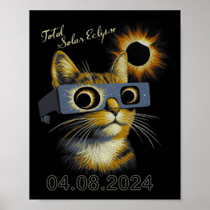 Poster Vestindo Gles de Eclipse Solar Total 2024