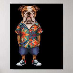 Poster Vestindo Um Havaí E Um Baixo