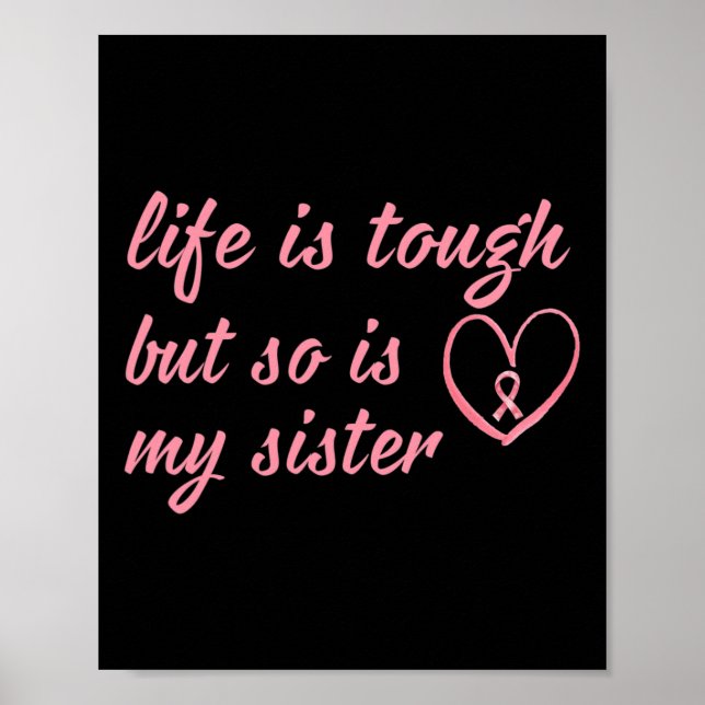 Poster Vestir Fita Rosa Para A Suposição Do Cancer Da Mam (Frente)