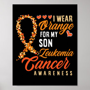 Poster Vestir Laranja Para A Consciência Do Cancer Da Leu