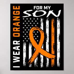 Poster Vestir Laranja Para Meu Filho Leucemia Cancer Sens