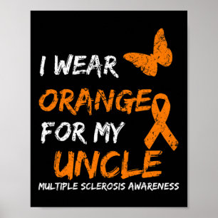 Poster Vestir Laranja Para Minha Fita De Esclerose Múltip