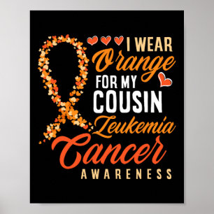 Poster Vestir Laranja Para O Meu Cancer De Leucemia Primo