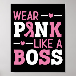 Poster Vestir Rosa Como Um Cancer De Fita Rosa Do Chão