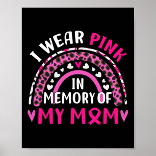 Poster Vestir Rosa Em Memória De Minha Mãe Cancer De Mama
