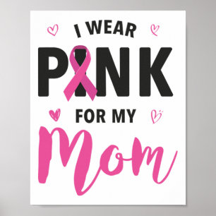 Poster Vestir Rosa Para A Consciência Do Cancer Da Minha