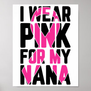 Poster Vestir Rosa Para A Sensibilização Do Meu Cancer De