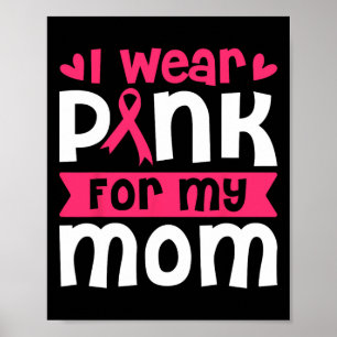 Poster Vestir Rosa Para As Mulheres Que Conhecem O Cancer
