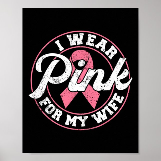 Poster Vestir Rosa Para O Presente De Consciência Do Canc (Frente)