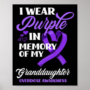 Poster Vestir Roxo Em Memória Da Sobredosagem Da Minha Av
