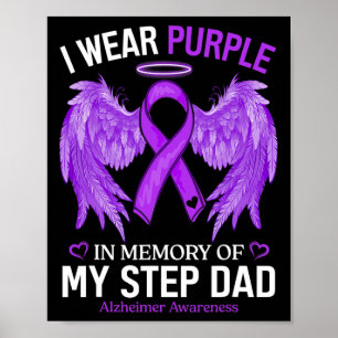 Poster Vestir Roxo Em Memória Do Pai Passo Alzheimerheime