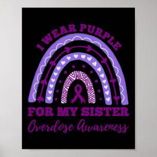 Poster Vestir Roxo Para A Consciência Da Sobredosagem Da