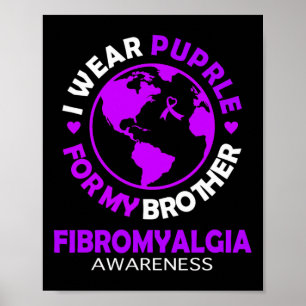 Poster Vestir Roxo Para Meu Irmão Fibromialgia Sensibiliz