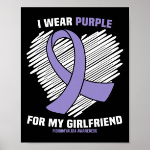 Poster Vestir Roxo Para Minha Fibromialgia Namorada Aware