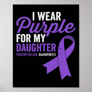 Poster Vestir Roxo Para Minha Filha Fibromialgia Sensibil