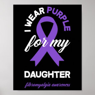 Poster Vestir Roxo Para Minha Filha Fibromialgia Sensibil