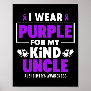 Poster Vestir Roxo para o Awarene do meu tio Alzheimerhei