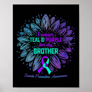 Poster Vestir Roxo Teal Para A Prevenção Do Suicídio Irmã