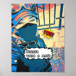 Poster Vestir uma máscara