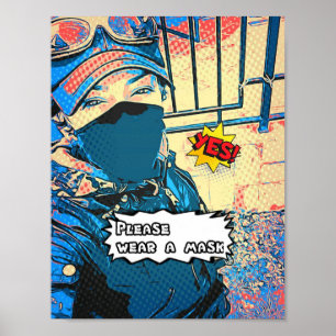 Poster Vestir uma máscara