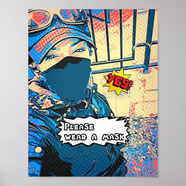 Poster Vestir uma máscara (Frente)