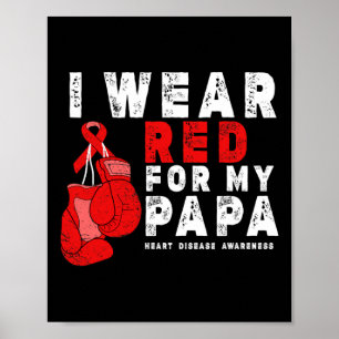 Poster Vestir Vermelho Para A Consciência Da Doença Cardí
