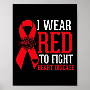 Poster Vestir Vermelho Para Combater A Consciência Da Doe