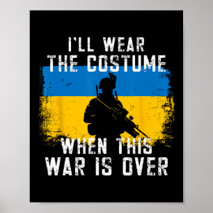 Poster Vestirei Esta Fantasia Zelensky Citação Ucrânia Su