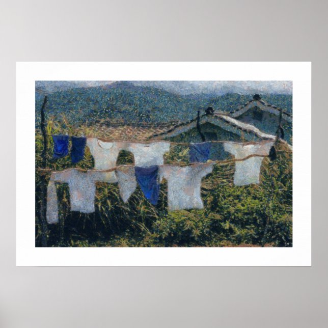 Pôster Vestuário de Arte em Linha (Frente)