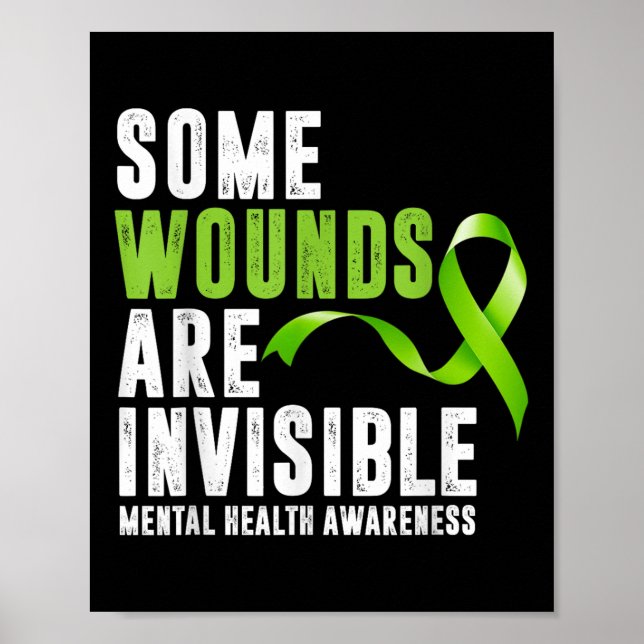Poster Vestuário de Conscientização da Saúde Mental - Alg (Frente)