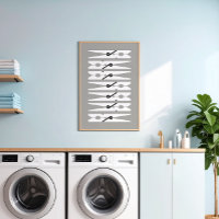 Vestuário Pinos Preto Branco e Cinza Arte da Sala 