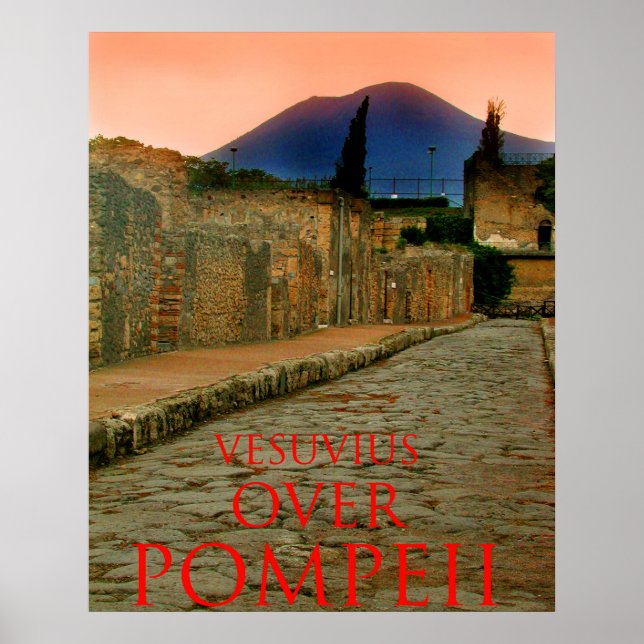 Pôster vesuvius over pompeii (Frente)