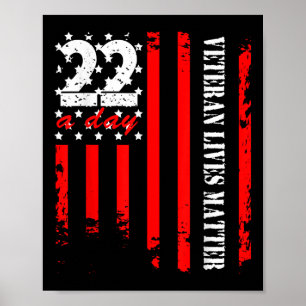 Poster Veterano 22 Dia Vidas de Veteranos Conscientização