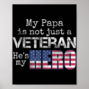 Poster Veterano da família militar apóia meu pai, veteran