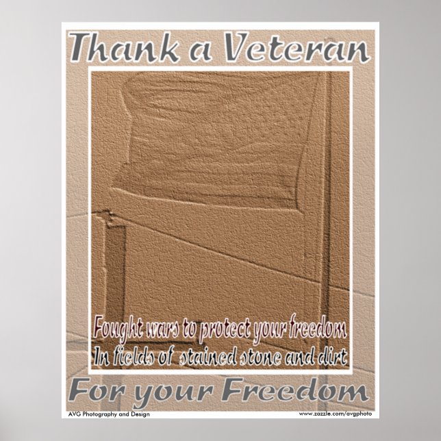 Poster Veterano das guerras estrangeiras Obrigado Impress (Frente)