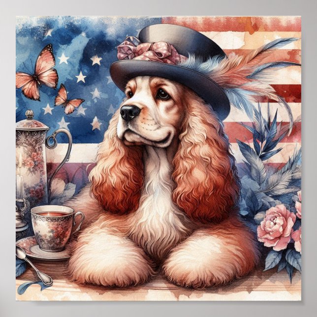 Poster veterano do spaniel dia 4 (Frente)