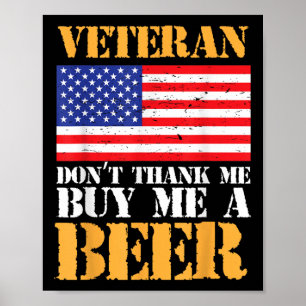 Poster Veterano Dont Obrigado Me Comprar Cerveja Veterano