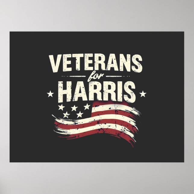 Poster Veterano para a Eleição do Exército Harris Kamala  (Frente)