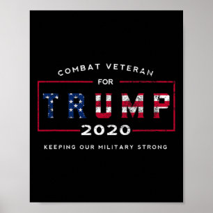 Poster Veterano Para Trump 2020&#; - Mantenha Nossa Força
