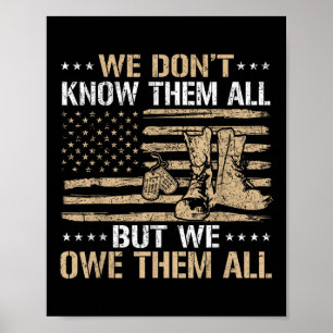 Poster Veterano Patriótico Bandeira Dos Eua 4 De Julho De