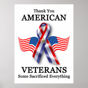Pôster Veteranos americanos: Alguns sacrificaram tudo!